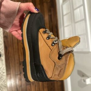 Tan and Black Toddler Hiking Boots